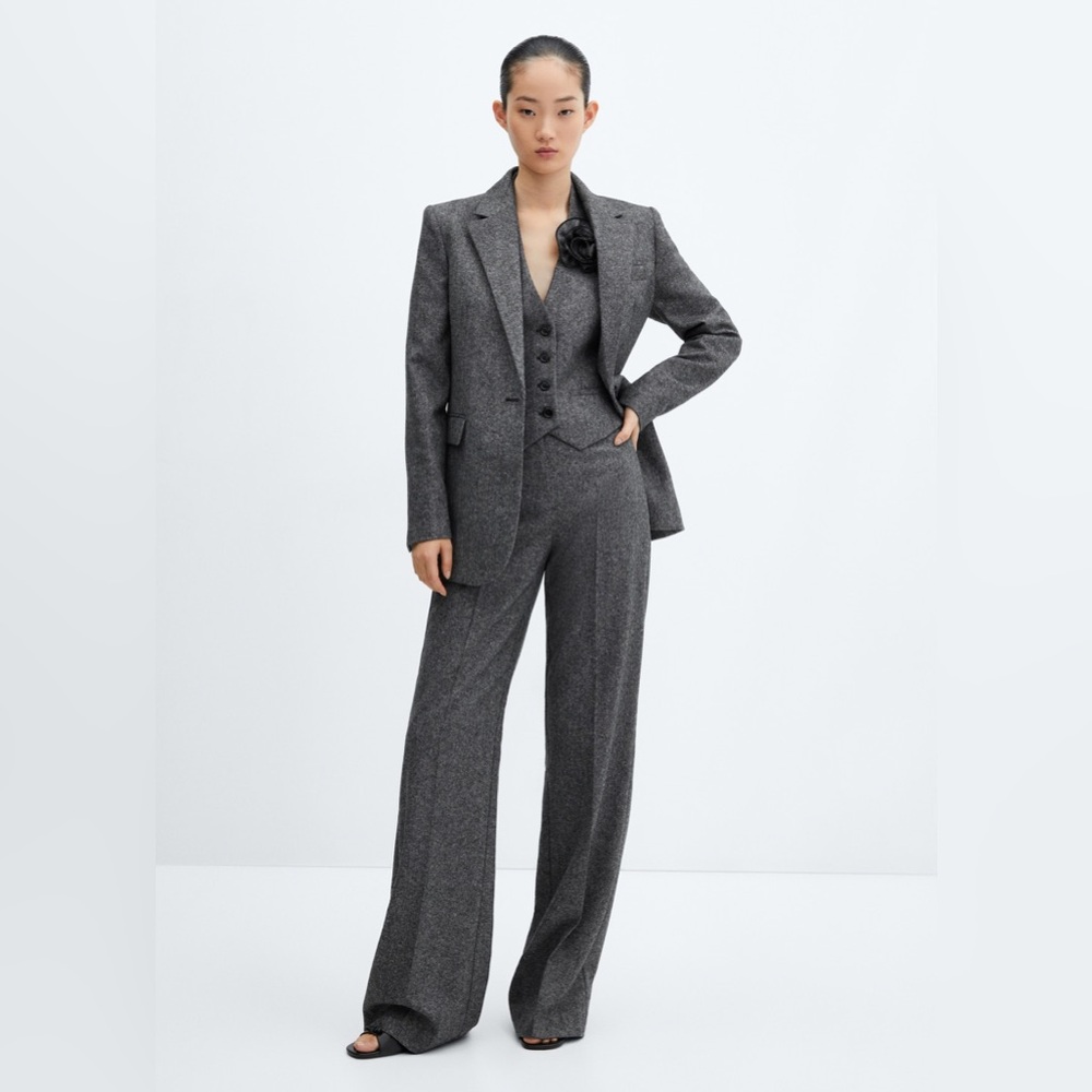 Mango WOOL SUIT TROUSERS